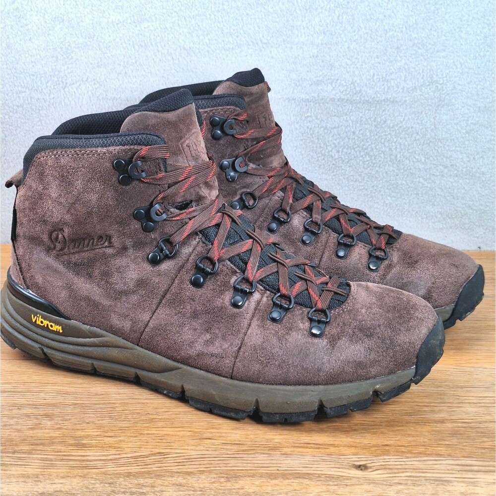 Danner Mountain 600 Men's 9.5 EU 43.5 Hiking Boots Java Brown Suede Mid Outdoors